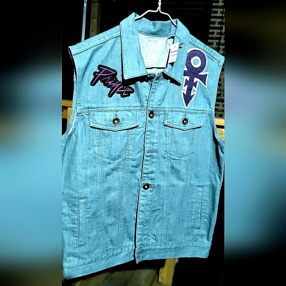 NEW! PRINCE ~"The Symbol"~ Denim Vest! (XL). Unisex - Picture 2 of 9